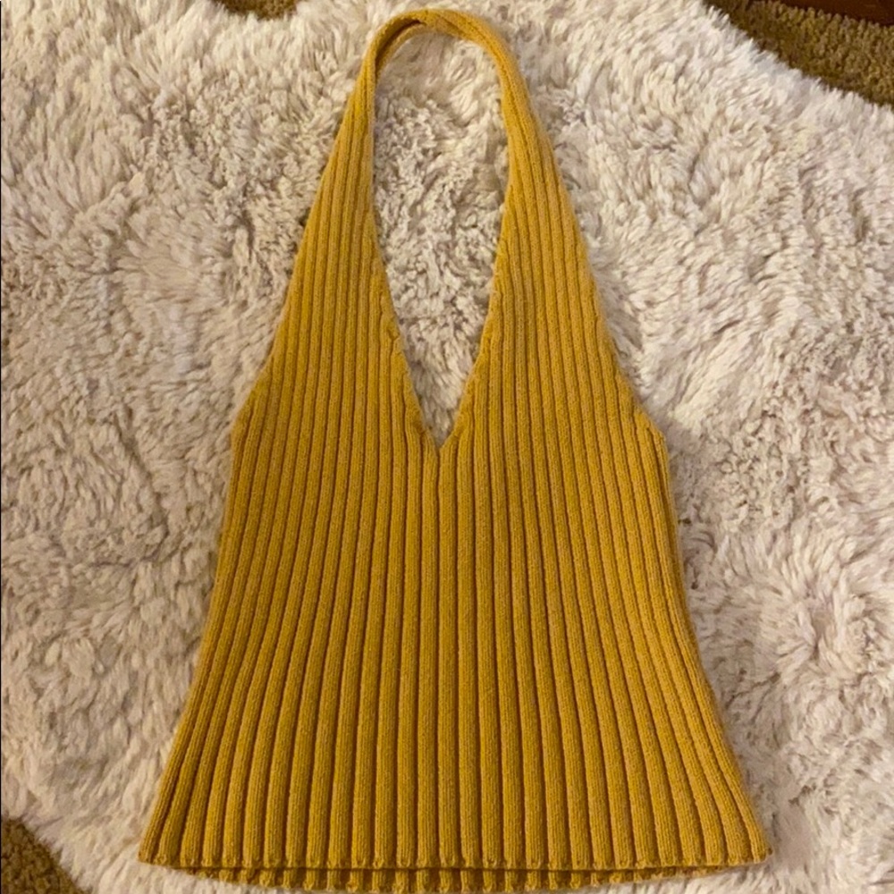 Mustard Yellow Halter Top